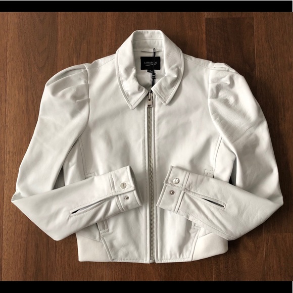 Lamarque White Leather Jacket - Picture 4 of 15